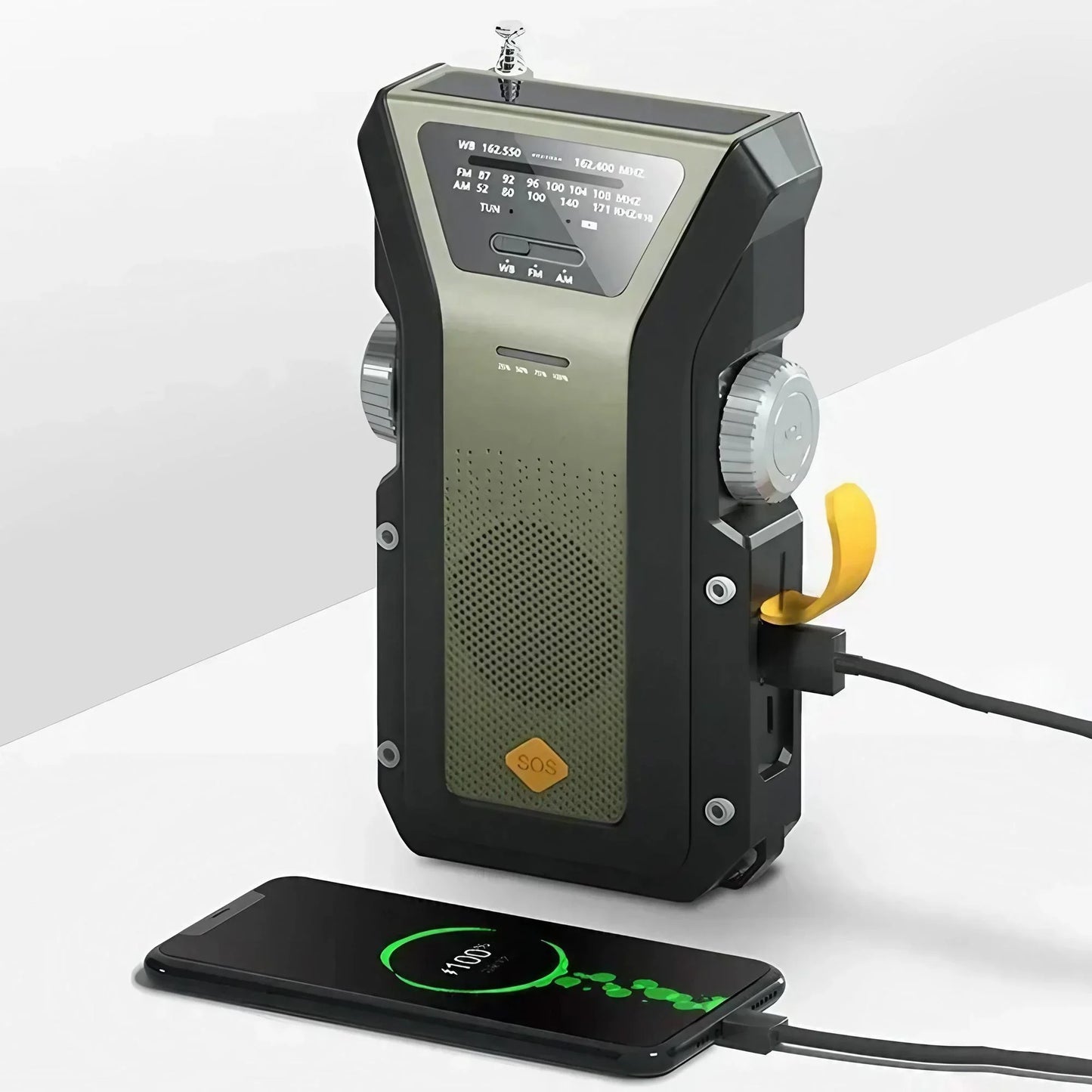 Radio de Emergencia Humpti WeatherPro – AM/FM/NOAA, Dinamo, Solar y Power Bank