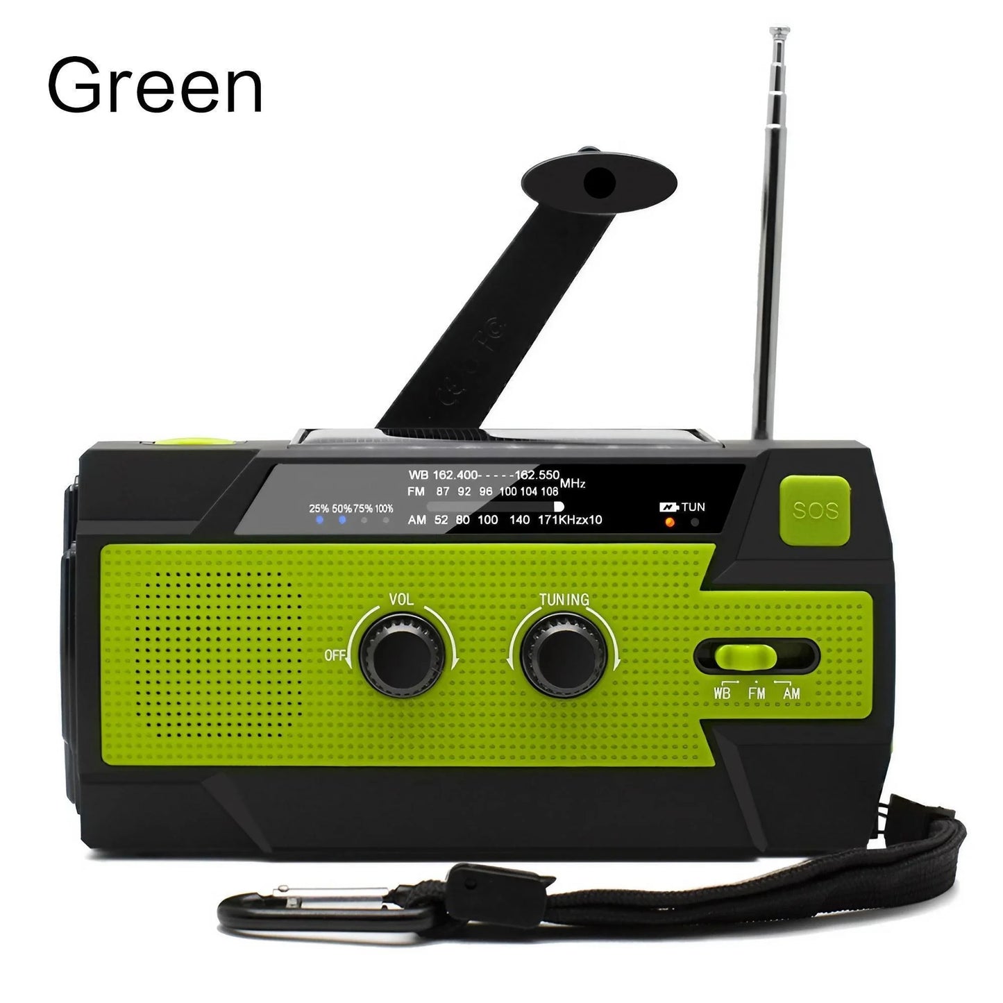 Radio de Emergencia Humpti WeatherPro – AM/FM/NOAA, Dinamo, Solar y Power Bank