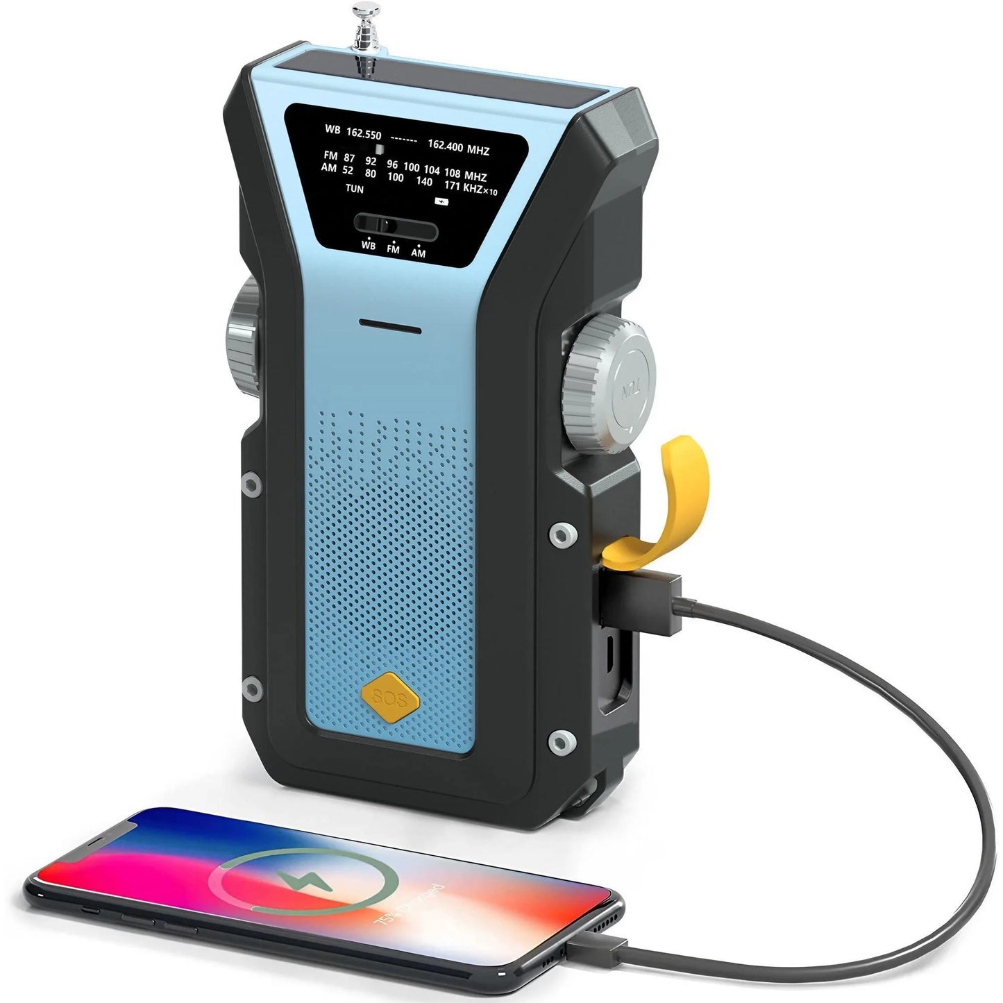 Radio de Emergencia Humpti WeatherPro – AM/FM/NOAA, Dinamo, Solar y Power Bank