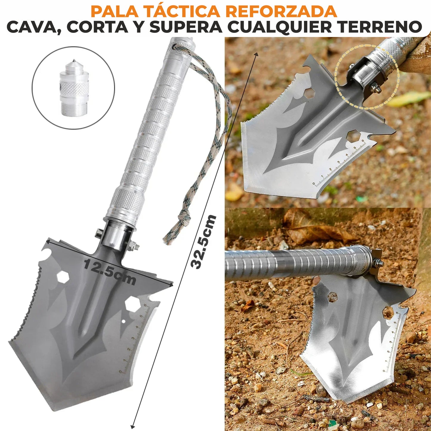 Kit Supervivencia UE 2025 Titán - con Mochila Botiquín y Linterna, Manta Térmica Supervivencia, Cuchillo Supervivencia Militar Profesional más Hacha, Tiritas, Vendas, Silbato y Brújula