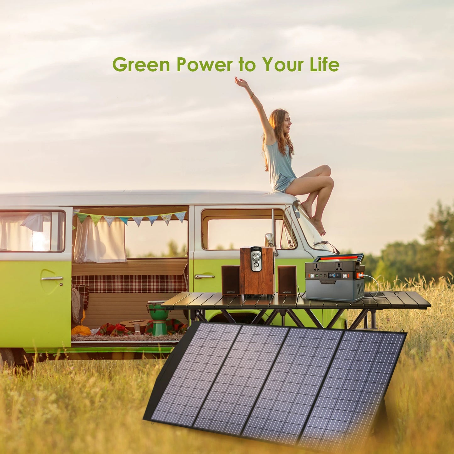 ALLPOWERS 400W / 200W / 140W / 100W / 60W Solar Charger,Portable Waterproof Foldable Solar Panel for Camping RV Garden Roof