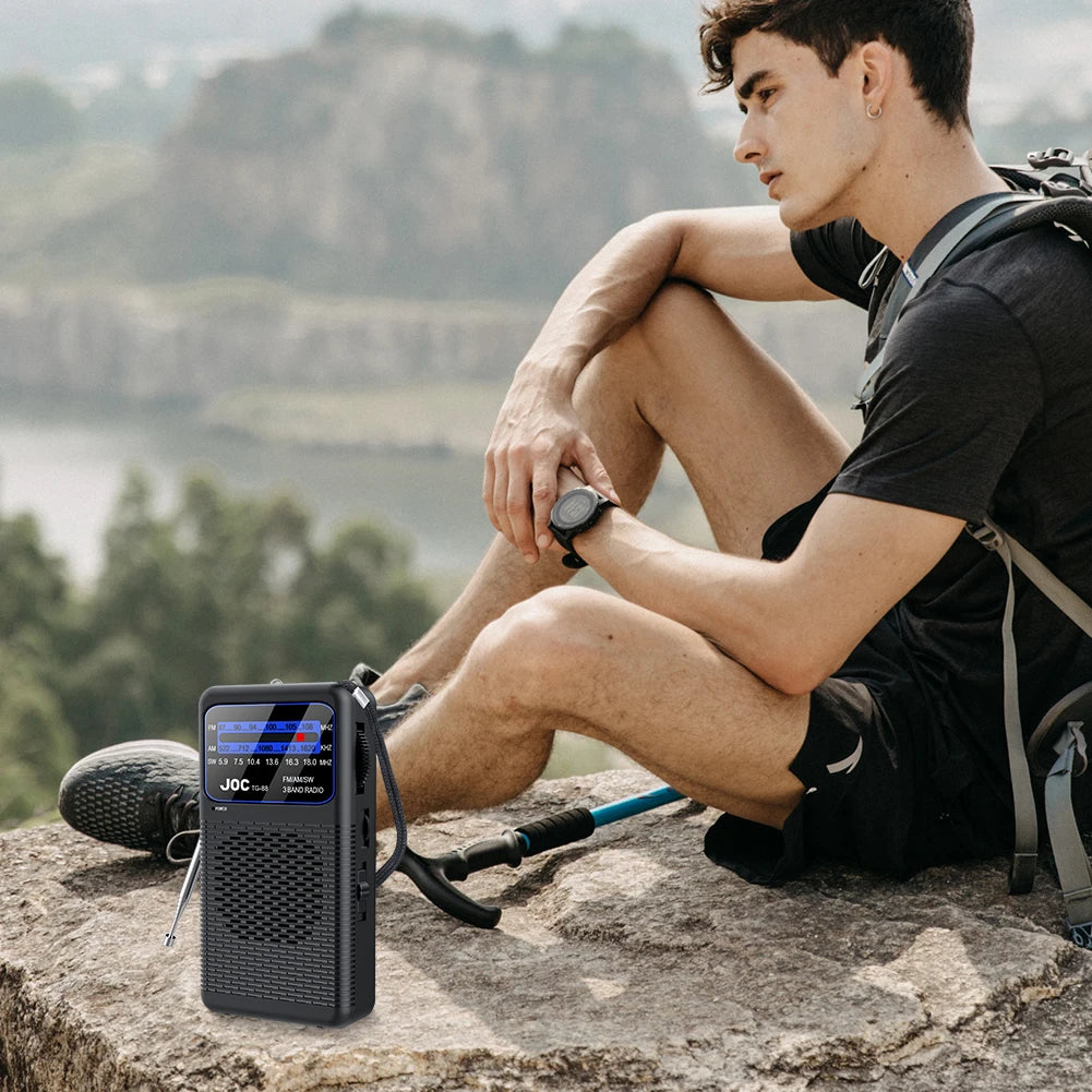 Radio Humpti Pocket Pro – AM/FM/SW con Linterna LED y Clip Portátil