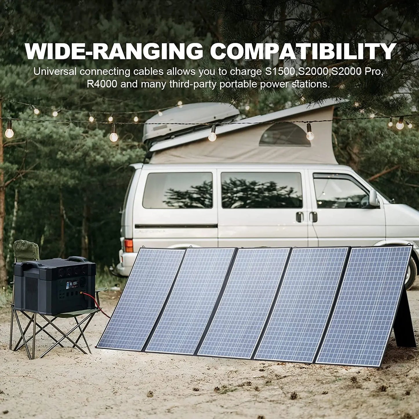 ALLPOWERS 400W / 200W / 140W / 100W / 60W Solar Charger,Portable Waterproof Foldable Solar Panel for Camping RV Garden Roof