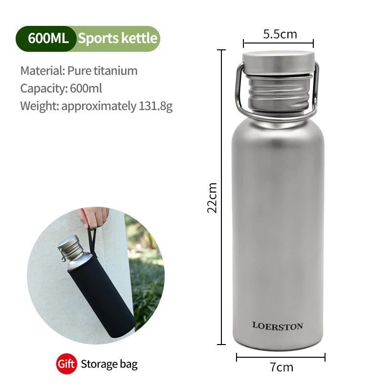 Botella Deportiva Humpti Titanium 650 ml – Aleación de Titanio Pura