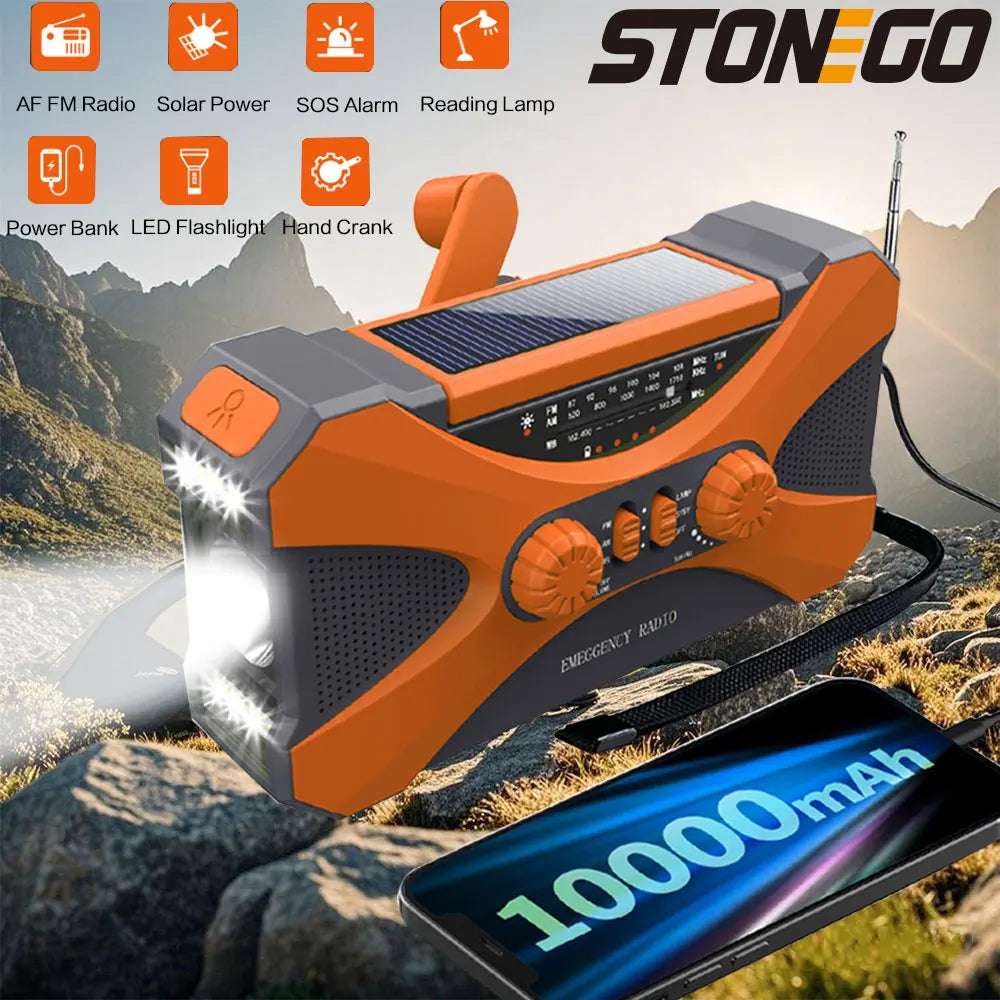 Radio de Emergencia Humpti 10 000 mAh – Solar, Dinamo y Power Bank (AM/FM/NOAA)