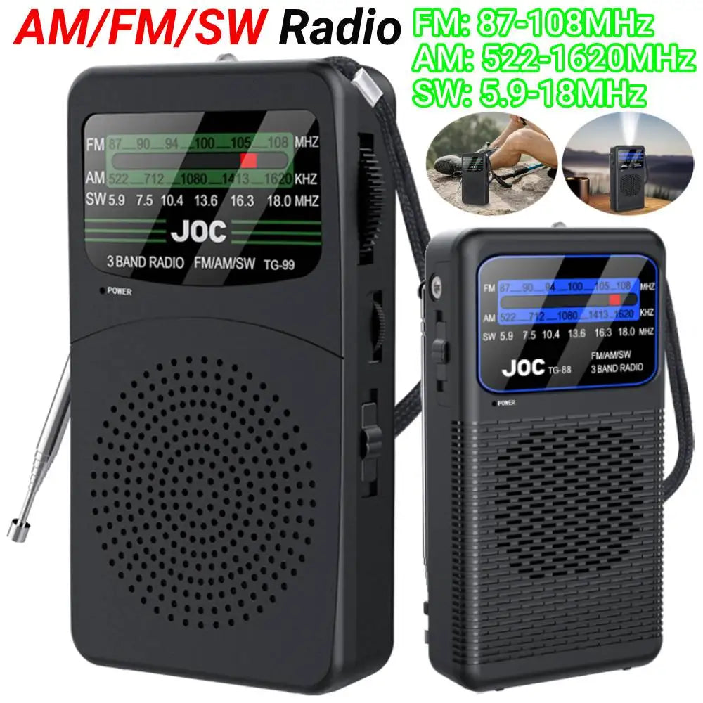 Radio Humpti Pocket Pro – AM/FM/SW con Linterna LED y Clip Portátil