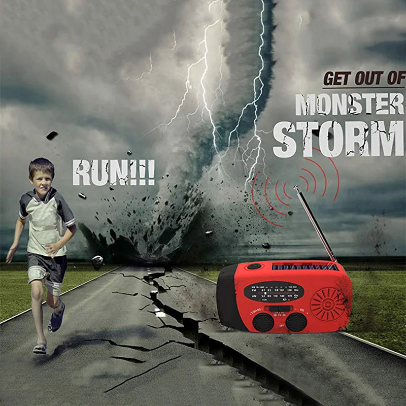 Radio de Emergencia Humpti 5 en 1 – Solar, Dinamo, AM/FM/NOAA, Linterna y Power Bank
