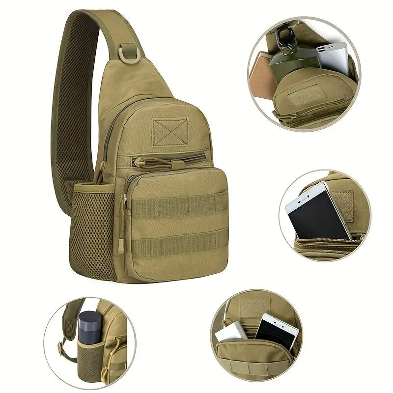 Military Shoulder Bag, Trekking Chest Sling Bag, Backpack For Hiking Outdoor Camping Fishing