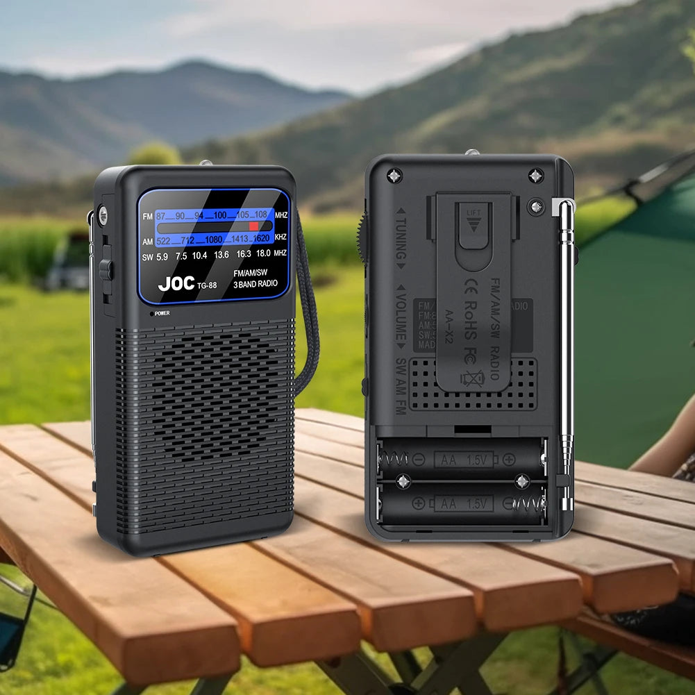 Radio Humpti Pocket Pro – AM/FM/SW con Linterna LED y Clip Portátil