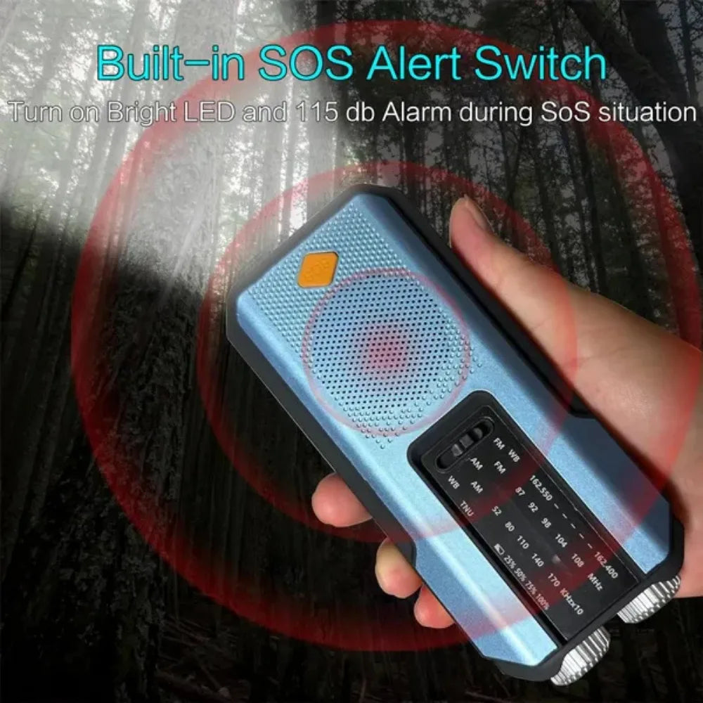 Radio de Emergencia Humpti WeatherPro – AM/FM/NOAA, Dinamo, Solar y Power Bank