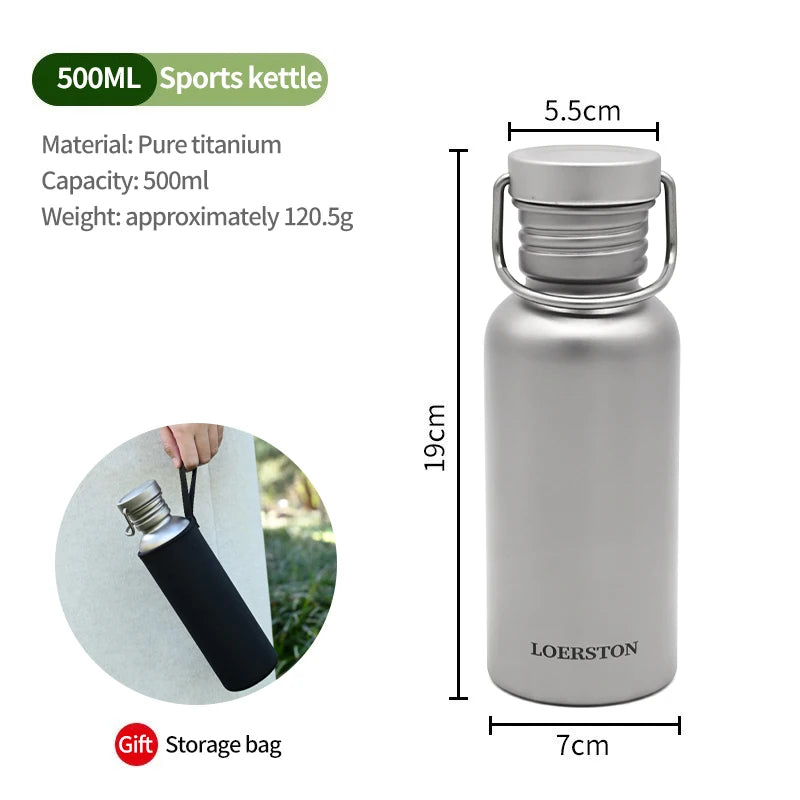 Botella Deportiva Humpti Titanium 650 ml – Aleación de Titanio Pura