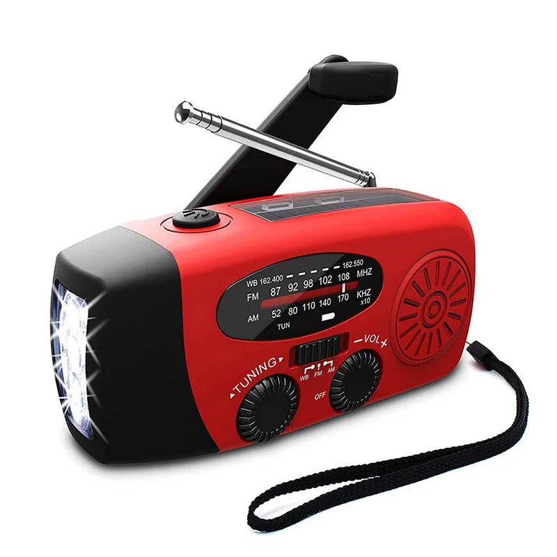 Radio de Emergencia Humpti 5 en 1 – Solar, Dinamo, AM/FM/NOAA, Linterna y Power Bank
