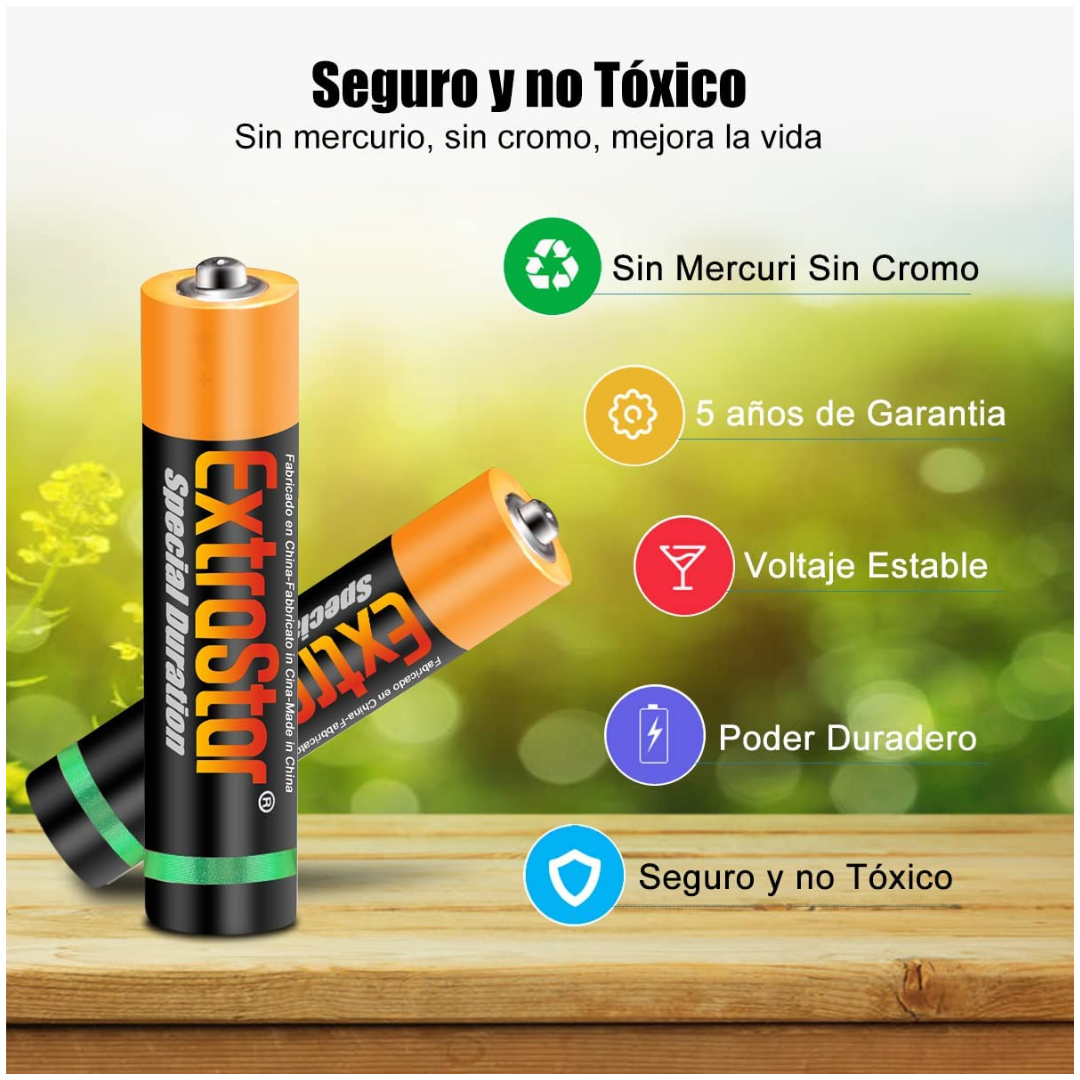 Pack 24 Pilas Recargables AA 2800 mAh NiMH