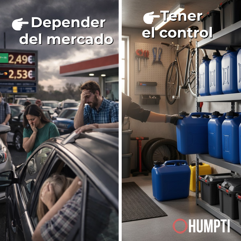 Bidón Combustible Homologado HUMPTI FuelSafe™ |10L / 20L | Gasolina y Diésel