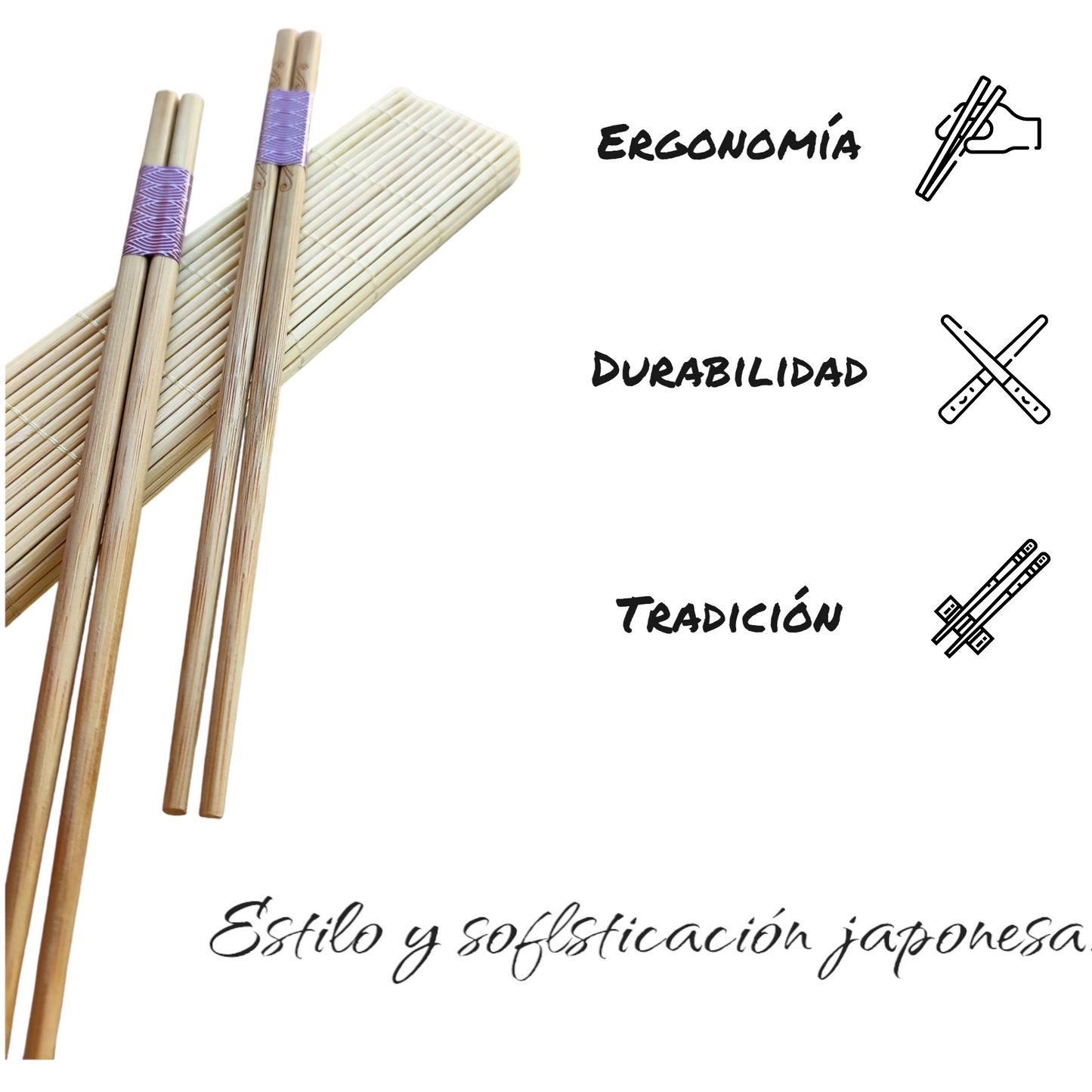 Set de Sushi Marrón Bambú: Tradición y Elegancia en la Mesa | Humpti