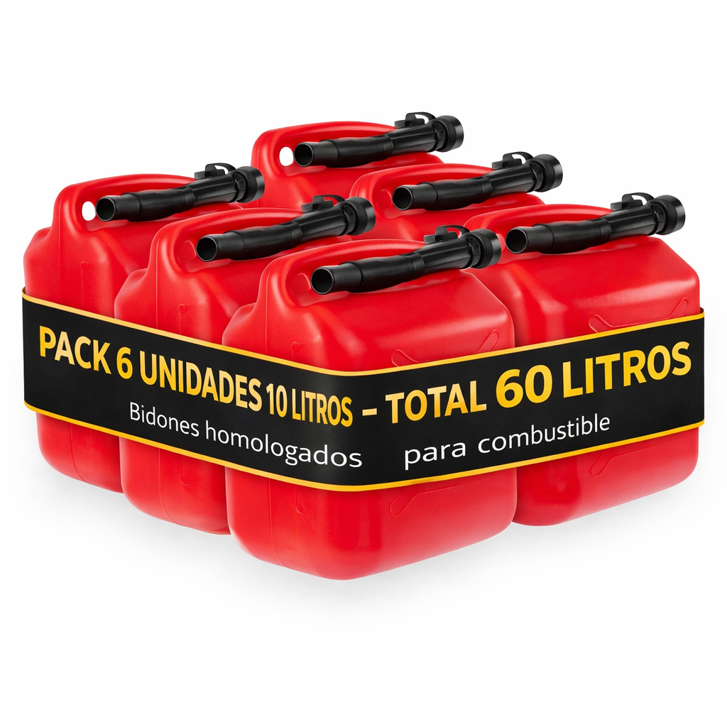 Bidón Combustible Homologado HUMPTI FuelSafe™ |10L / 20L | Gasolina y Diésel