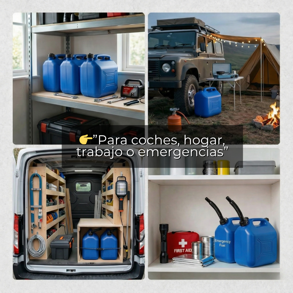 Bidón Combustible Homologado HUMPTI FuelSafe™ |10L / 20L | Gasolina y Diésel