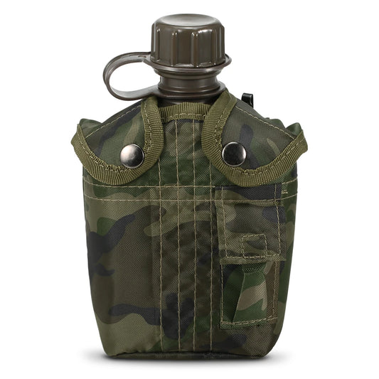 Cantimplora Militar Humpti 1 L – Con Funda Fieltro y Mosquetones