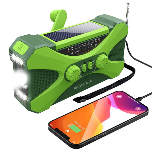 Radio de Emergencia Humpti 10 000 mAh – Solar, Dinamo y Power Bank (AM/FM/NOAA)