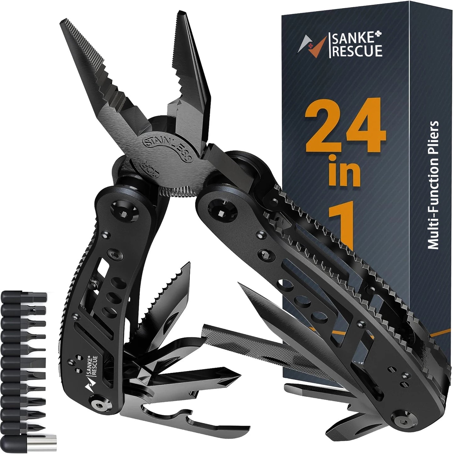 Multiherramientas Humpti Rescue 24 en 1 – Alicates, Navajas y 11 Bits Intercambiables