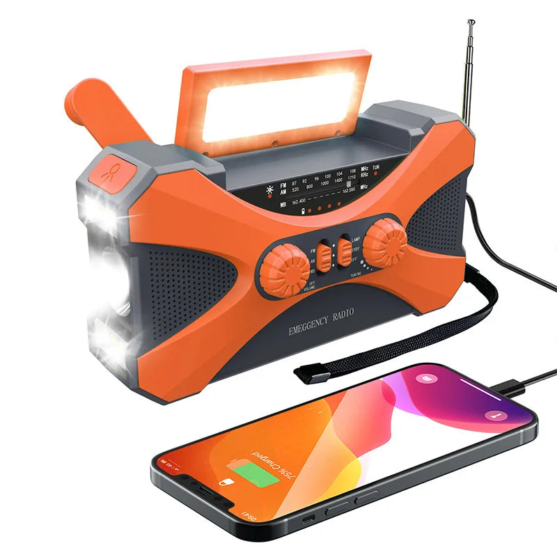 Radio de Emergencia Humpti 10 000 mAh – Solar, Dinamo y Power Bank (AM/FM/NOAA)