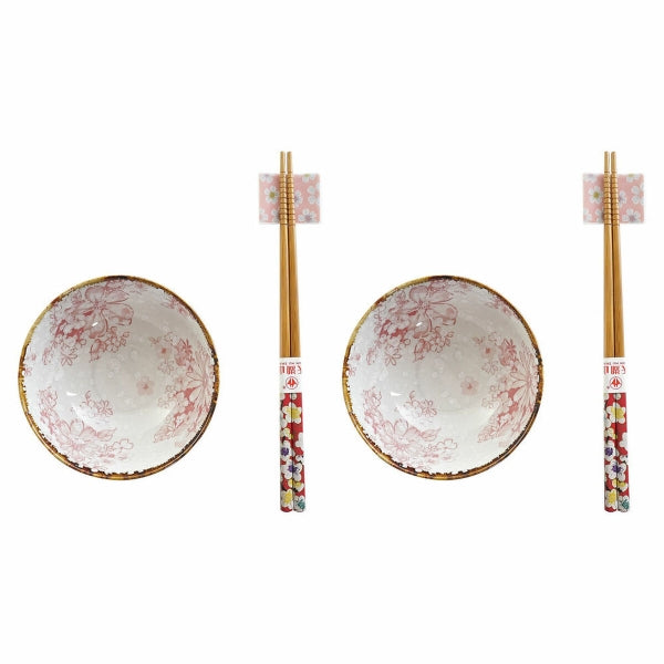 Set Sushi Porcelana Madera Colores Oriental 6 Piezas